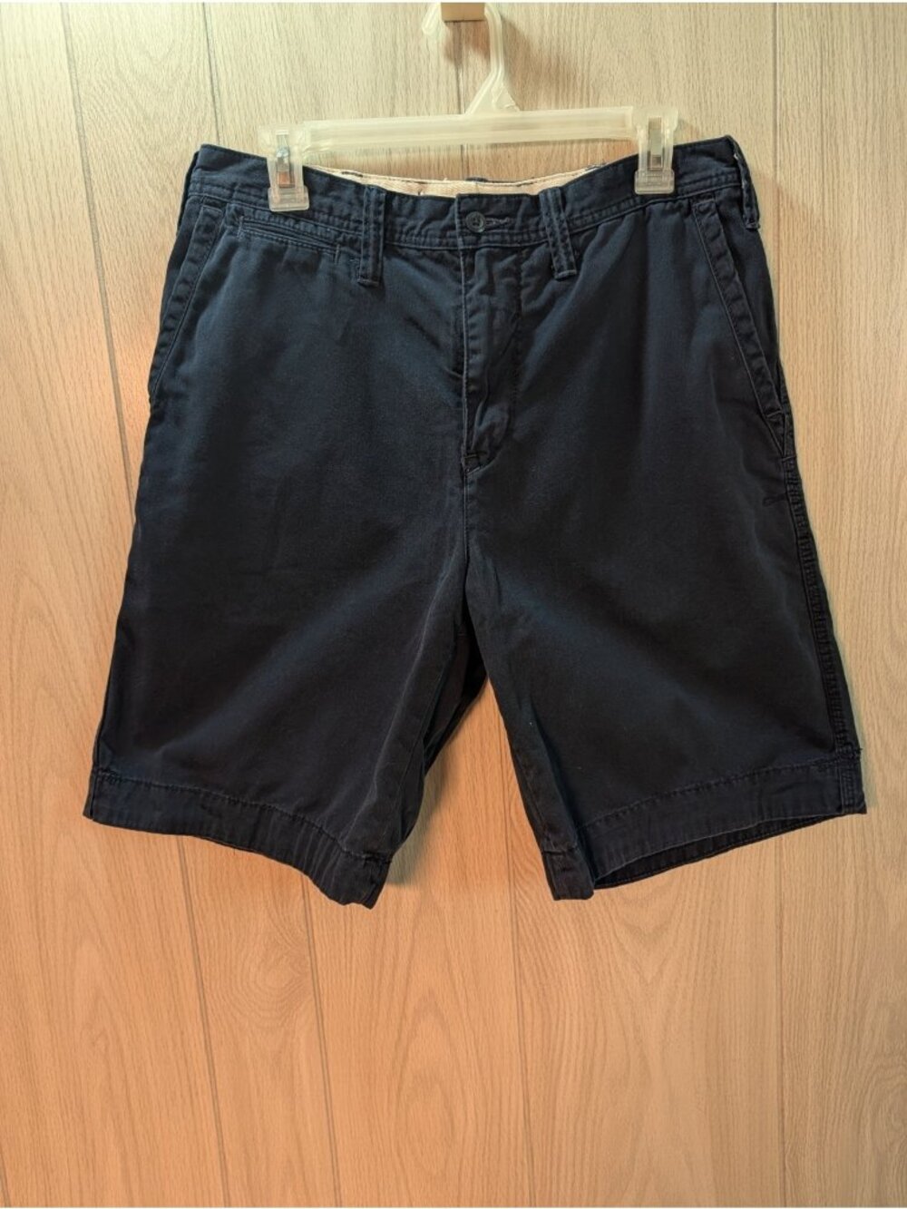 Polo Ralph Lauren Shorts Mens 33 Dark Blue Chino Relaxed Fit Flat Front Casual